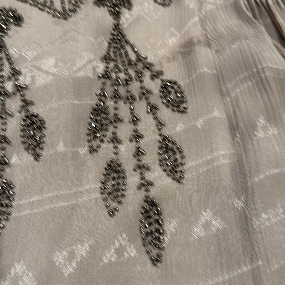 Free People Delilah Mini Dress Size Small Grey with Silver beading - Picture 13 of 16